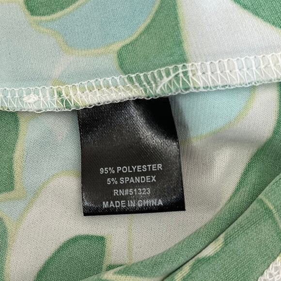 Sam & Jess Green Boho Floral Top V-Neck Cold Shoulder Bell Sleeves Blouse XS NWT - Picture 10 of 13